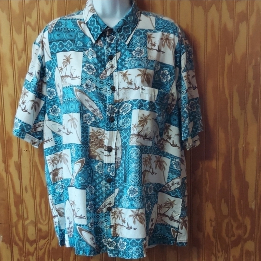 Island Blue button down - Picture 2 of 5